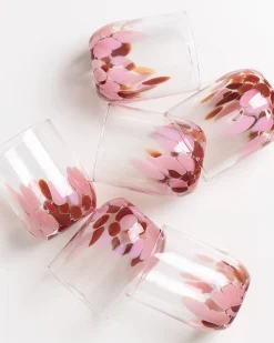 Motel a Miio Alegria Glas groß 6er-Set bernstein rosa New