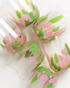 Motel a Miio Alegria Glas groß 6er-Set rosa grün Best
