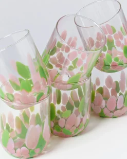 Motel a Miio Alegria Glas groß 6er-Set rosa grün Best