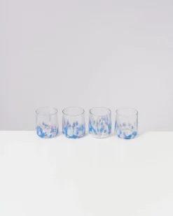 Motel a Miio Alegria Glas klein 4er-Set blau rosé Clearance