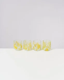 Motel a Miio Alegria Glas klein 4er-Set gelb sand