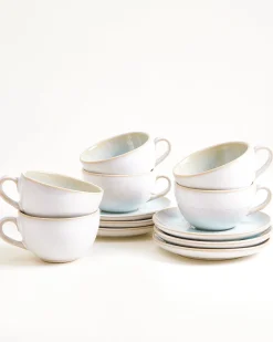 Motel a Miio Areia Cappuccinotasse & Untertasse klein classic 6er-Set azur Online