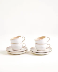 Motel a Miio Areia Espressotasse & Espressountertasse classic 4er-Set sand Clearance