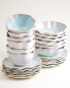 Motel a Miio Areia Geschirr-Set shell 24-teilig azur Discount