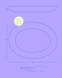 Motel a Miio Areia Servierplatte XL oval grau New