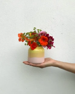 Motel a Miio Bebé Vase S gelb rosé New
