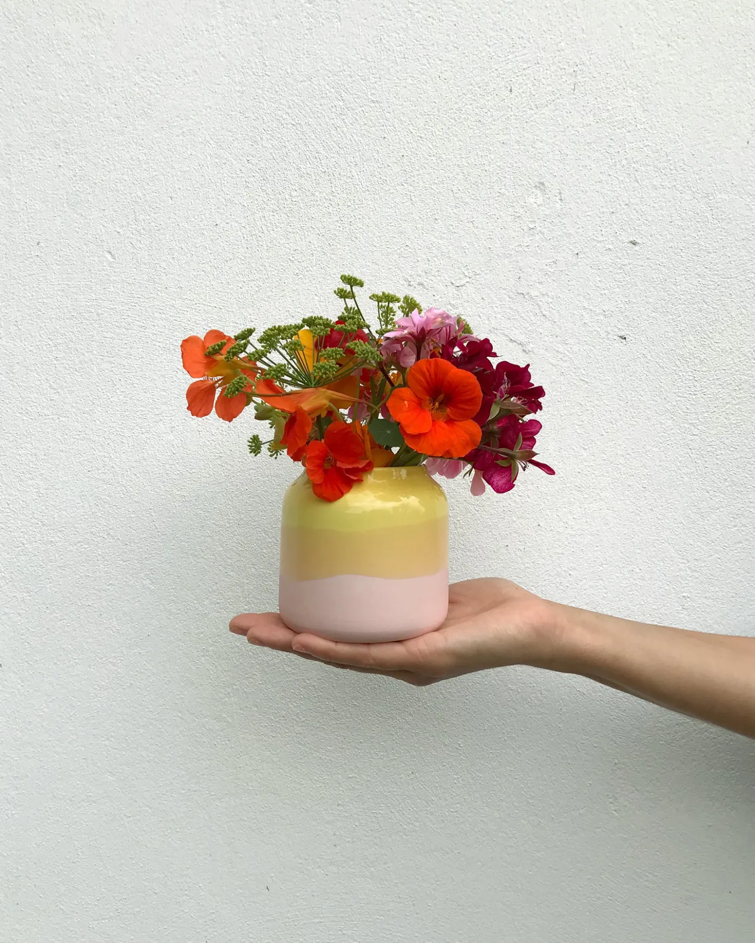 Motel a Miio Bebé Vase S gelb rosé New