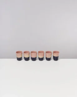 Motel a Miio Bica Espressobecher 6er-Set rosa sand dunkelblau Best