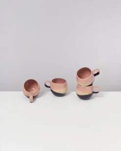 Motel a Miio Bica Tasse klein 4er-Set rosa sand dunkelblau Hot