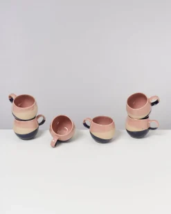 Motel a Miio Bica Tasse klein 6er-Set rosa sand dunkelblau Outlet