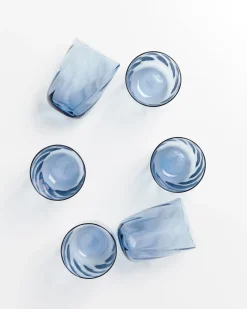Motel a Miio Calma Glas groß swirl 6er-Set blau Online