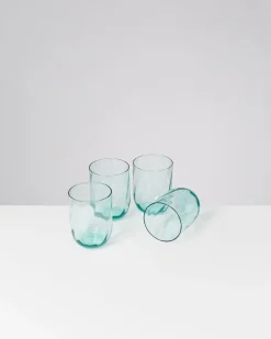 Motel a Miio Calma Glas groß swirl 4er-Set grün Outlet