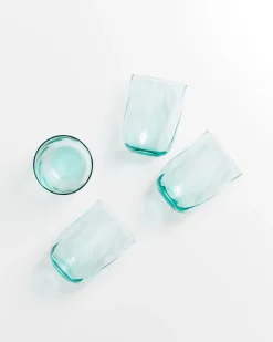 Motel a Miio Calma Glas groß swirl 4er-Set grün Outlet