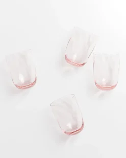 Motel a Miio Calma Glas groß swirl 4er-Set rosé