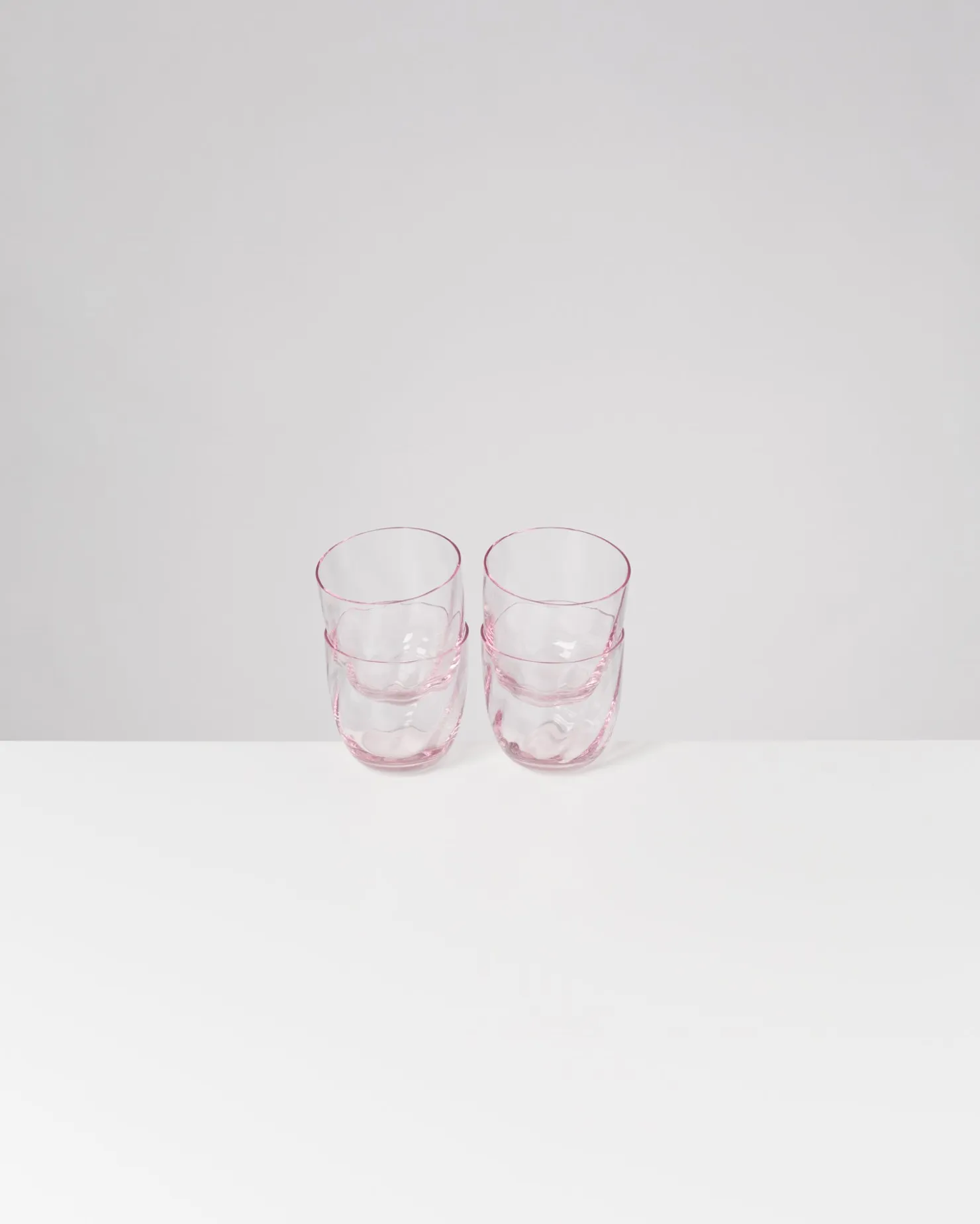 Motel a Miio Calma Glas klein swirl 4er-Set rosé