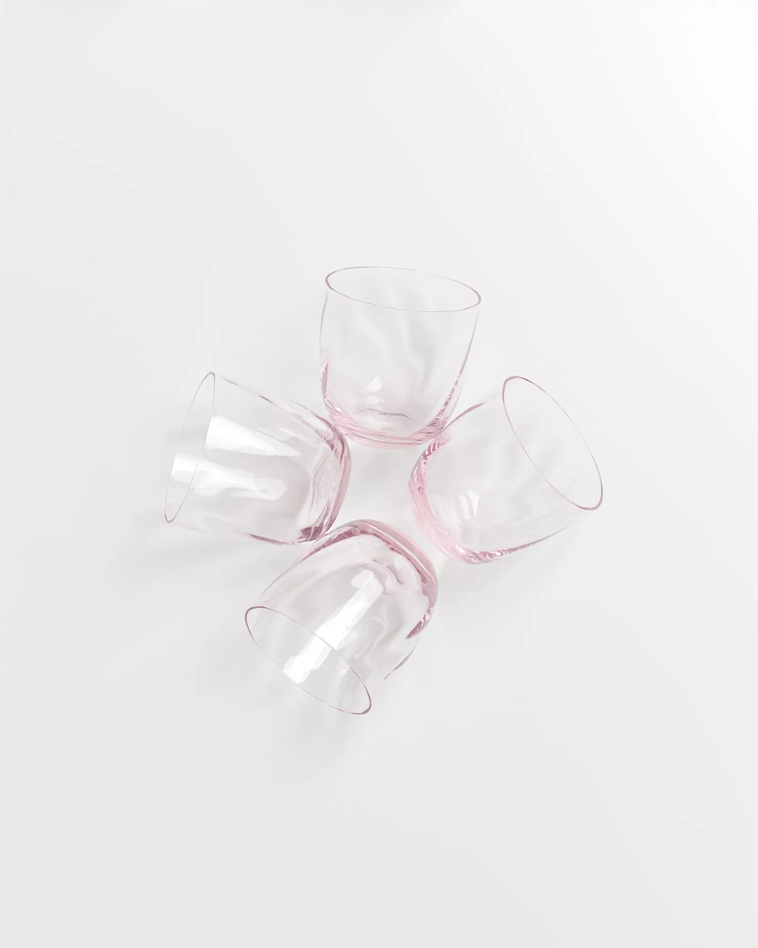 Motel a Miio Calma Glas klein swirl 4er-Set rosé