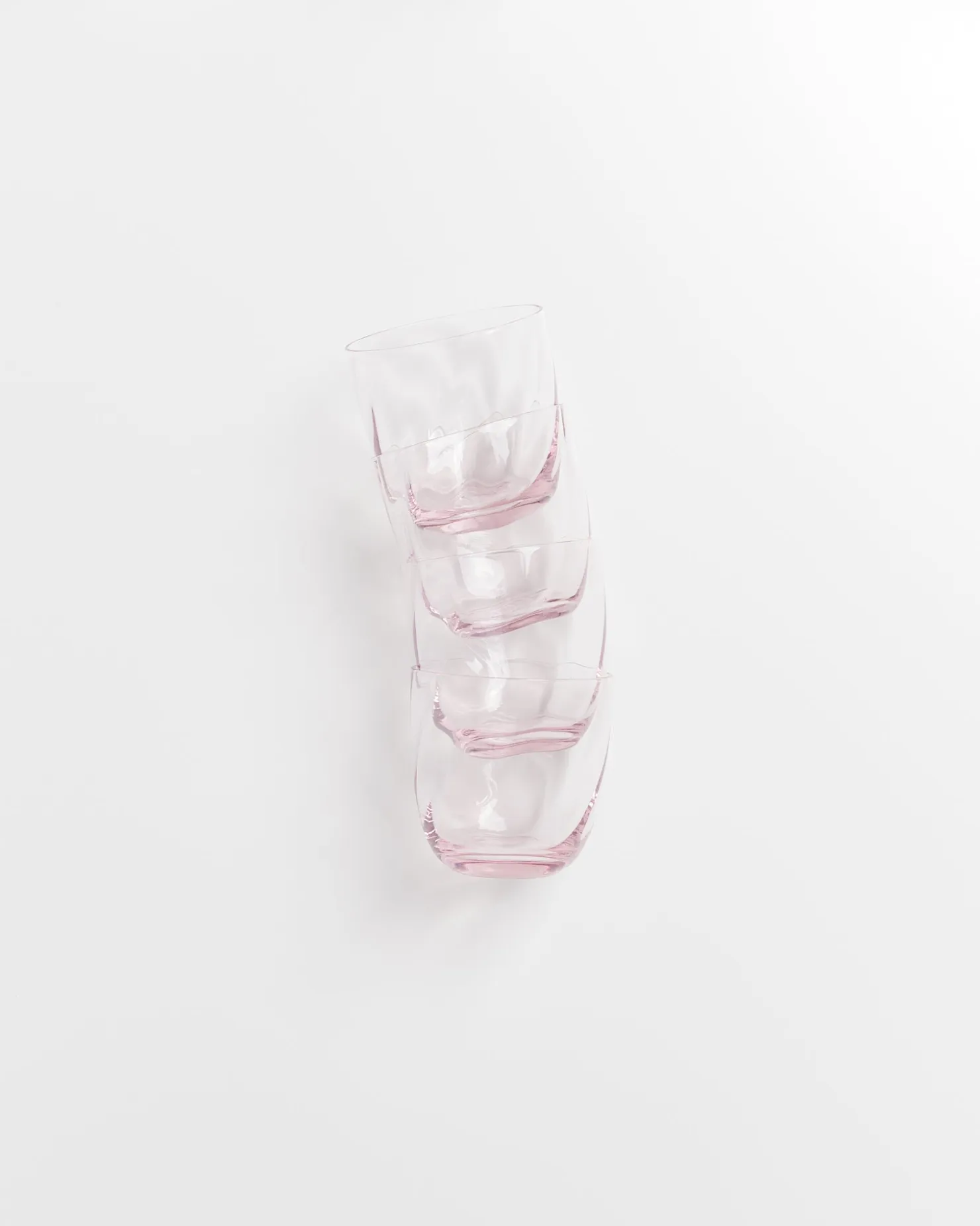 Motel a Miio Calma Glas klein swirl 4er-Set rosé