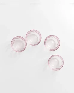 Motel a Miio Calma Glas klein swirl 4er-Set rosé