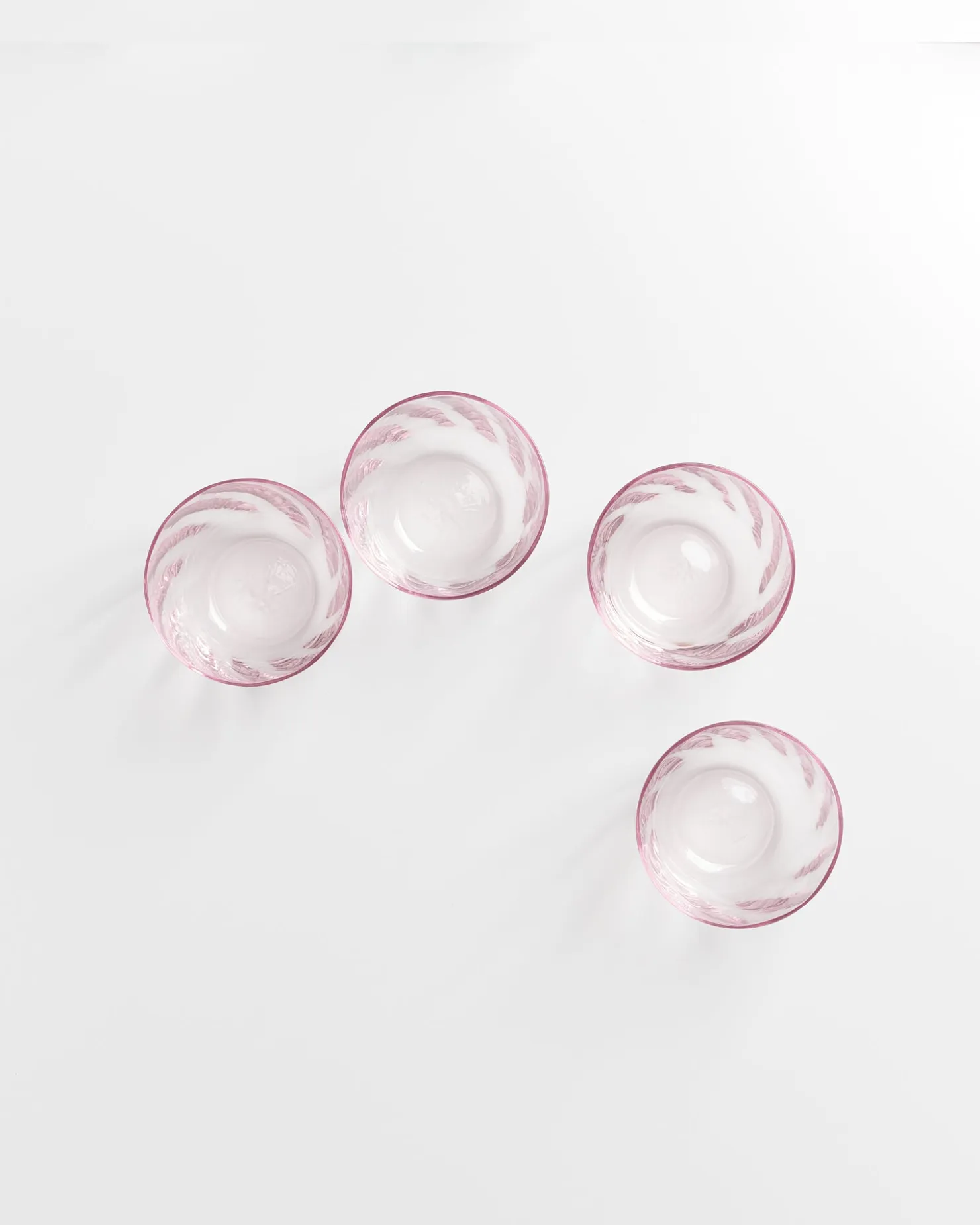 Motel a Miio Calma Glas klein swirl 4er-Set rosé