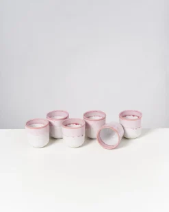Motel a Miio Copa Alto Becher klein 6er-Set rosa weiß Outlet