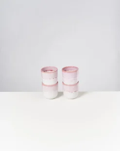 Motel a Miio Copa Alto Becher klein 4er-Set rosa weiß