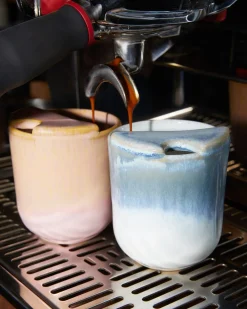 Motel a Miio Copa Alto Becher klein To-Go hellblau weiß Clearance