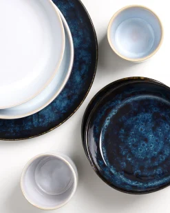 Motel a Miio Cordoama Geschirr-Set Mediterranean Vibes dunkelblau weiß 8-teilig