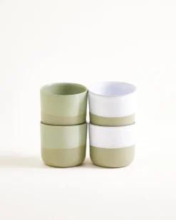 Motel a Miio Dusty Sage Becher klein 4er-Set salbeigrün New