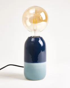 Motel a Miio Farol Keramiklampe dunkelblau graublau Clearance