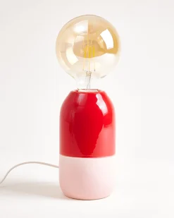 Motel a Miio Farol Keramiklampe rot rosé Hot