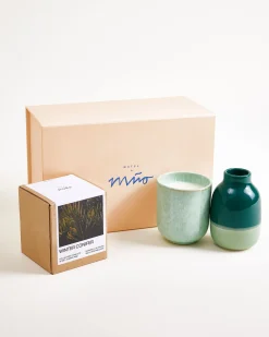 Motel a Miio Geschenk-Set Winter Forest dunkelgrün mint 3-teilig Discount