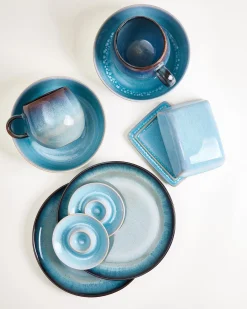 Motel a Miio Geschirr-Set Blue Horizon aqua grünblau 9-teilig Hot