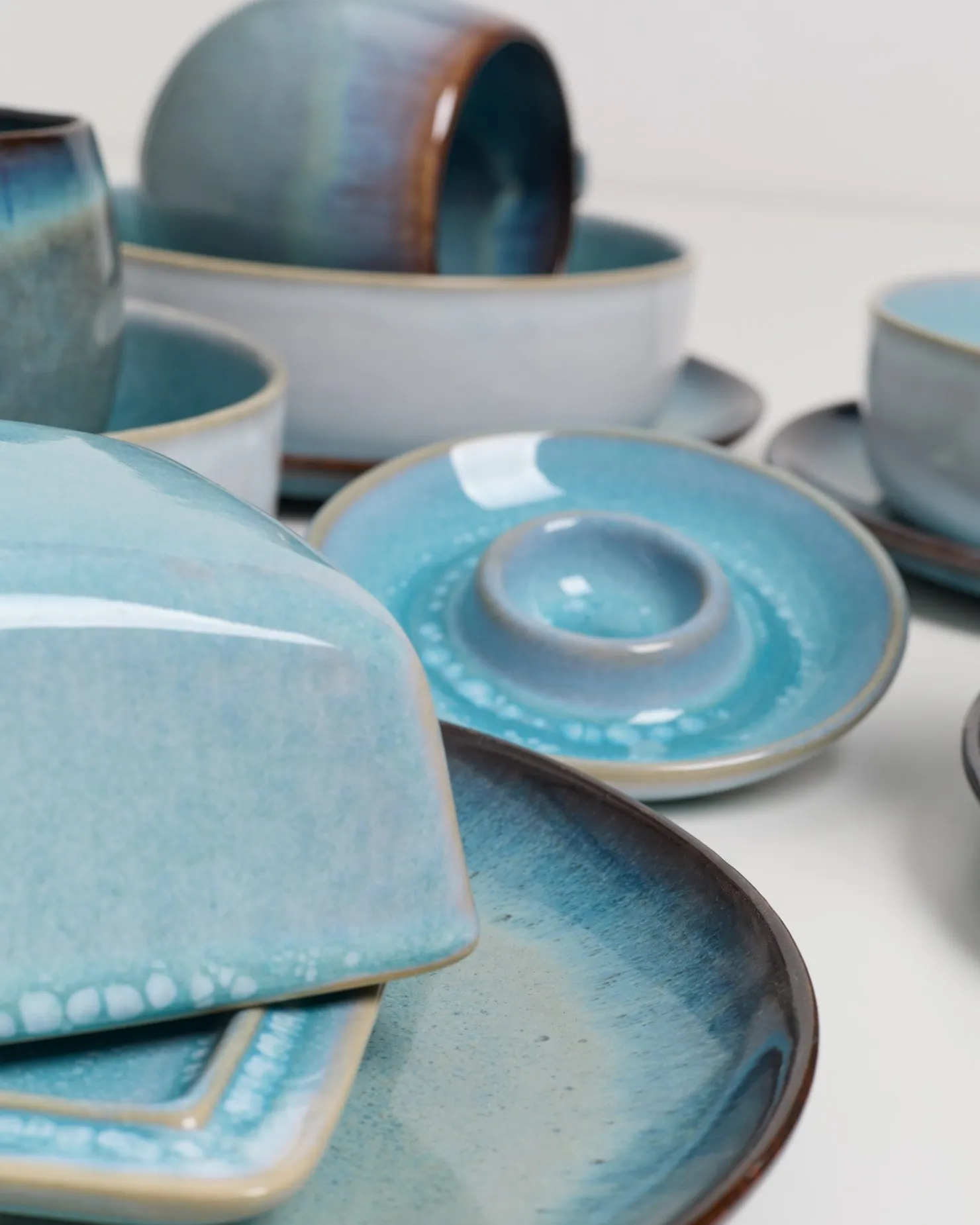 Motel a Miio Geschirr-Set Blue Horizon aqua grünblau 9-teilig Hot