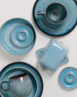 Motel a Miio Geschirr-Set Blue Horizon aqua grünblau 9-teilig Hot