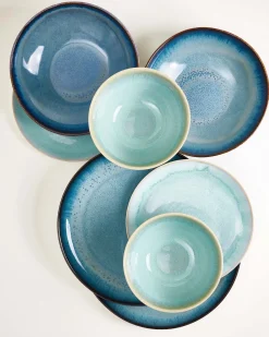 Motel a Miio Geschirr-Set Ocean Vibes grünblau mint 16-teilig New