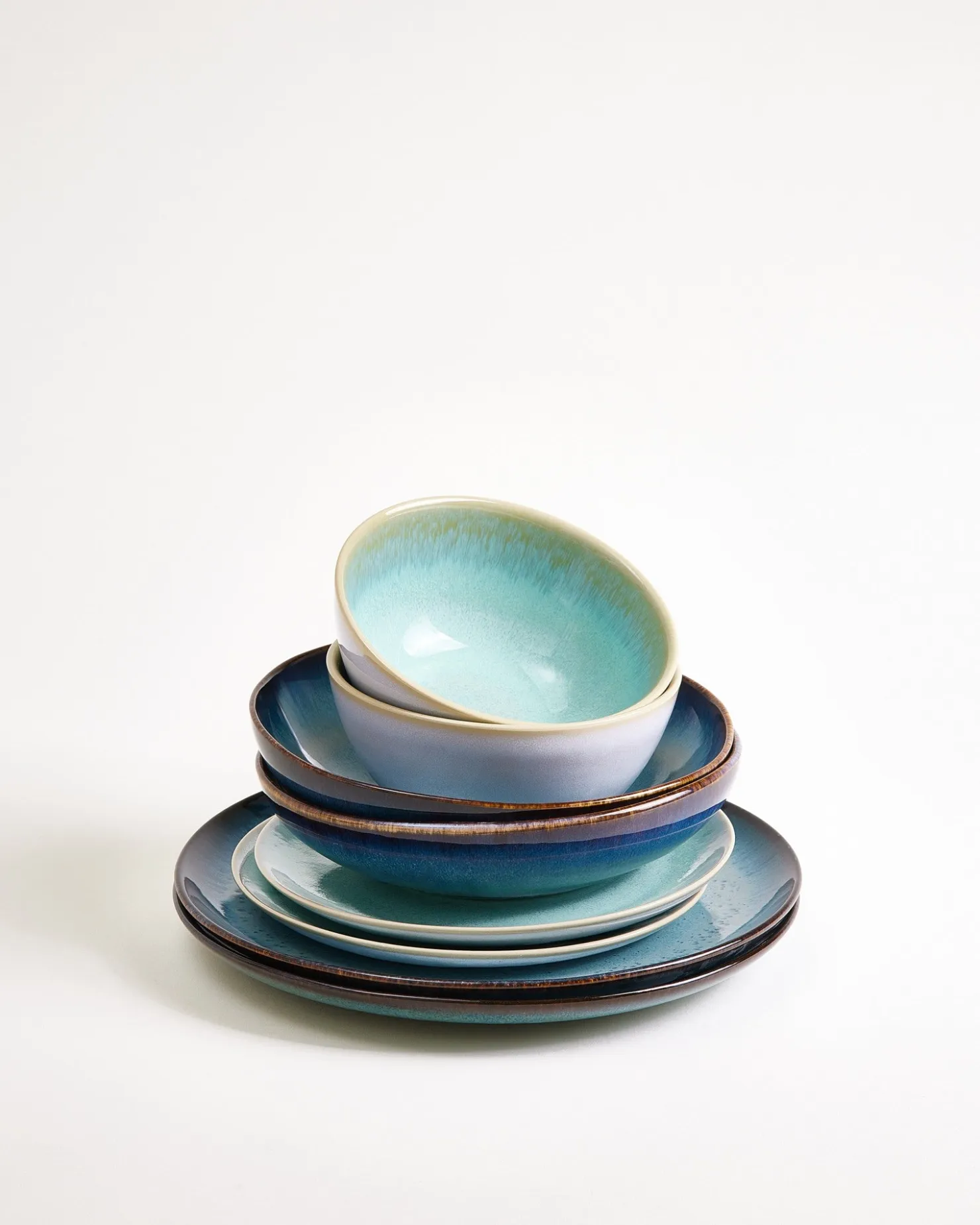 Motel a Miio Geschirr-Set Ocean Vibes grünblau mint 8-teilig Sale