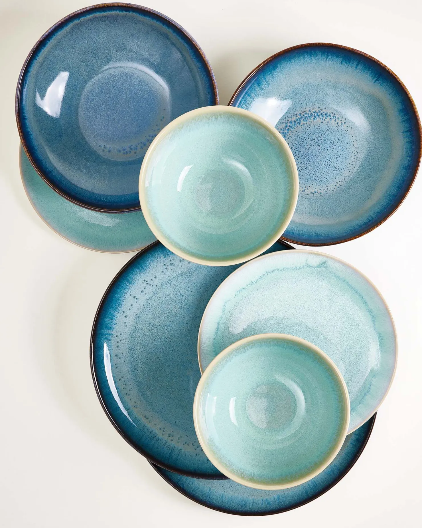 Motel a Miio Geschirr-Set Ocean Vibes grünblau mint 8-teilig Sale