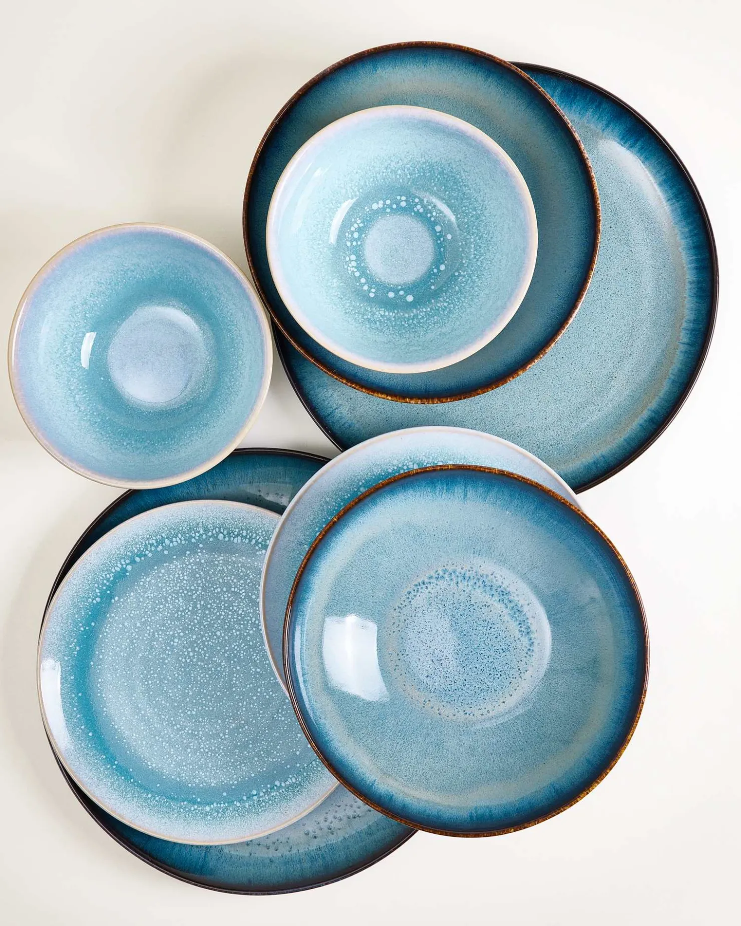 Motel a Miio Geschirr-Set Soft Tide aqua grünblau 8-teilig Online