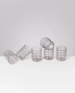 Motel a Miio Joia Glas groß bubble 6er-Set grau New