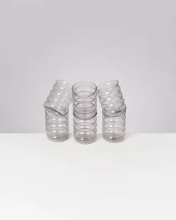Motel a Miio Joia Glas groß bubble 6er-Set grau New