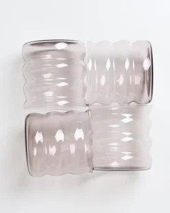 Motel a Miio Joia Glas klein bubble 4er-Set grau Outlet