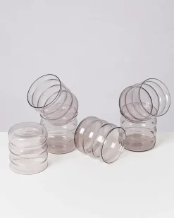 Motel a Miio Joia Glas klein bubble 6er-Set grau New