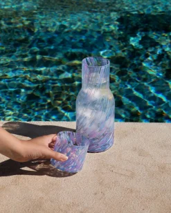 Motel a Miio Joia Glas klein drops blau lila New