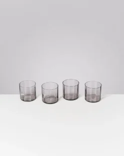 Motel a Miio Joia Glas klein flower 4er-Set grau Clearance