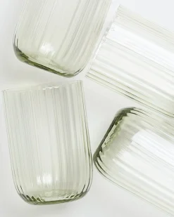 Motel a Miio Joia Glas klein riffled 4er-Set smaragd New