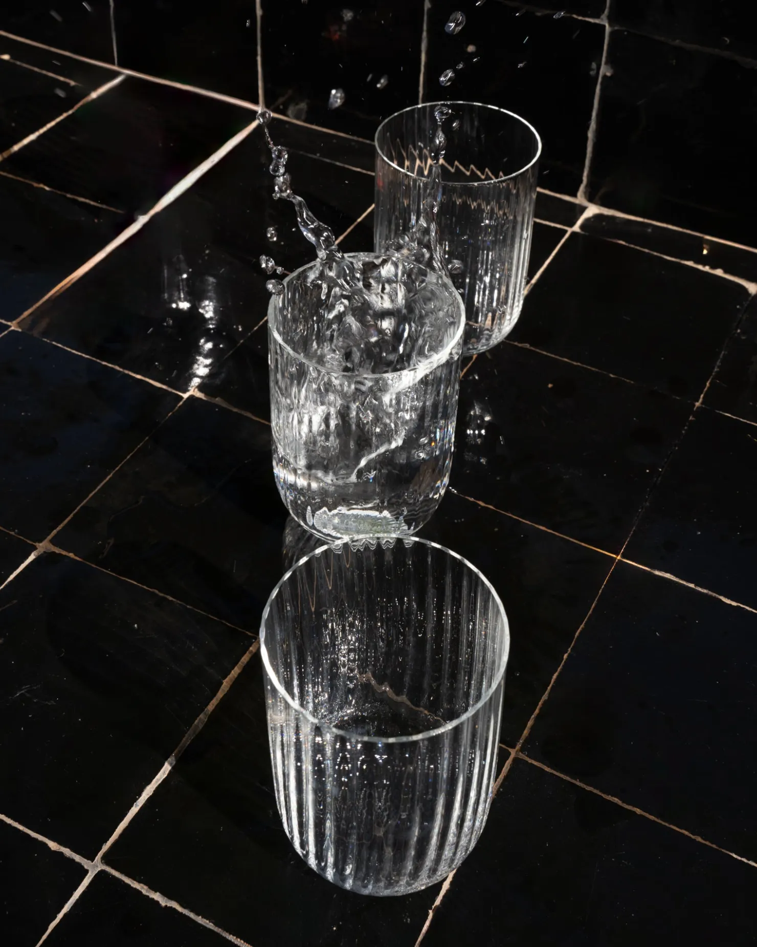 Motel a Miio Joia Glas klein riffled transparent Discount