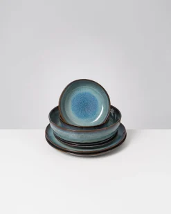 Motel a Miio Madeira Geschirr-Set modern grünblau 7-teilig Outlet