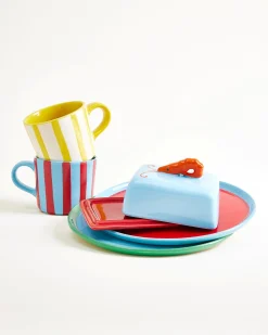 Motel a Miio MaM x Isis Maria Geschirr-Set Shrimp Stripe 5-teilig mix New