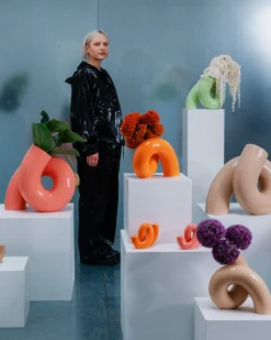 Motel a Miio MaM x Ju Schnee Vase L lime New