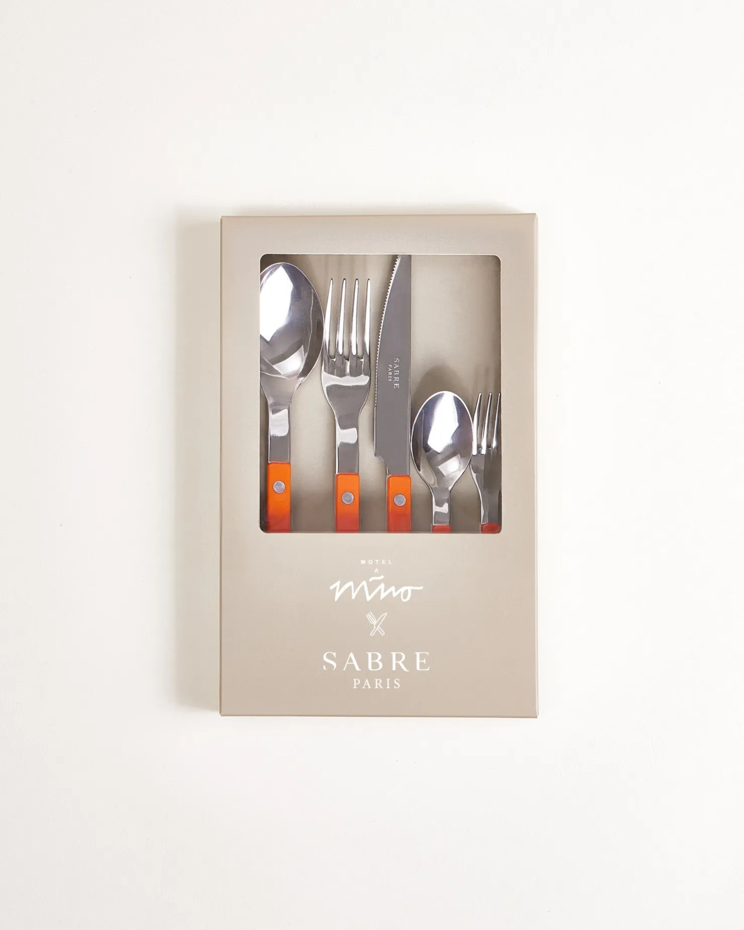 Motel a Miio MaM x Sabre Paris Besteck 5er-Set orange off-white